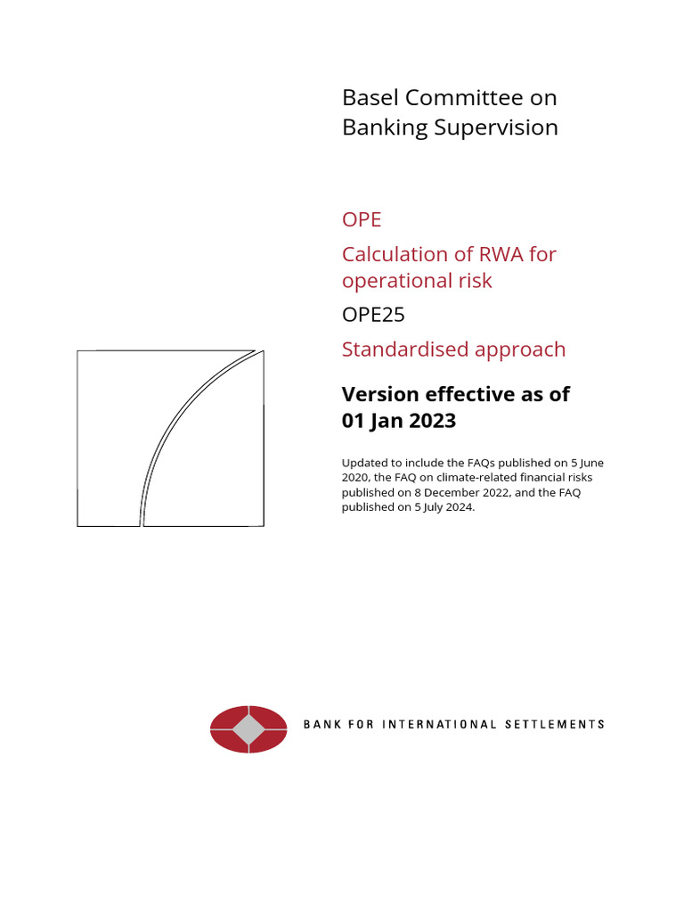 RWA Calculation for Operational Risk | PDF | Operational Risk | Risk
