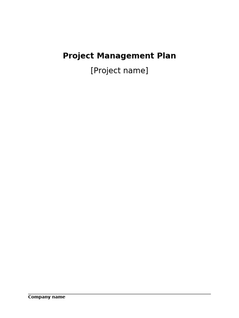 Comprehensive Project Management Plan | PDF