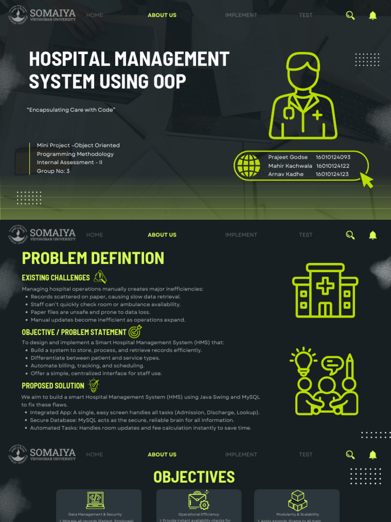 Smart Hospital Management System Project | PDF | Method (Computer ...