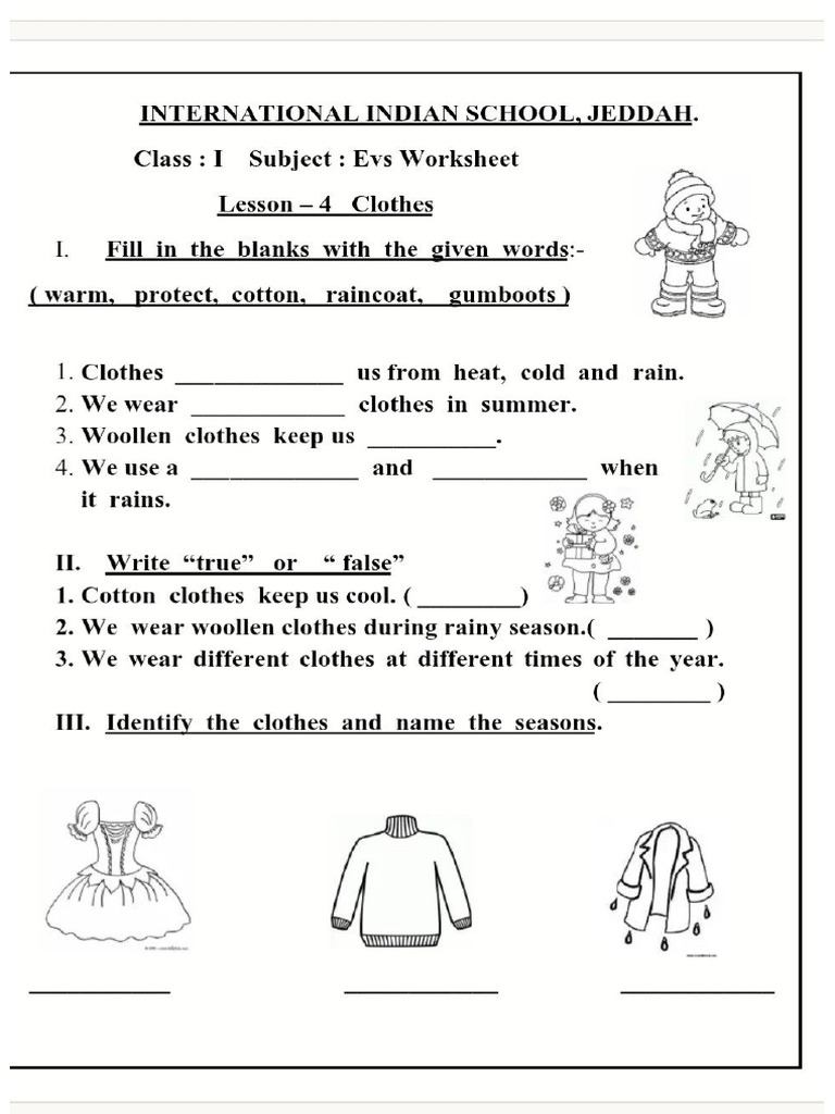 Class Worksheet 2nd Class | PDF
