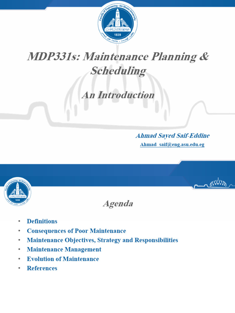 Maintenance Planning and Management Overview | PDF | Business | Economies