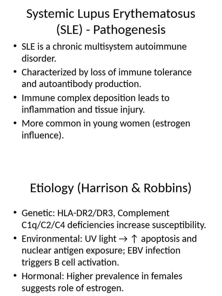 SLE Pathogenesis Detailed | PDF
