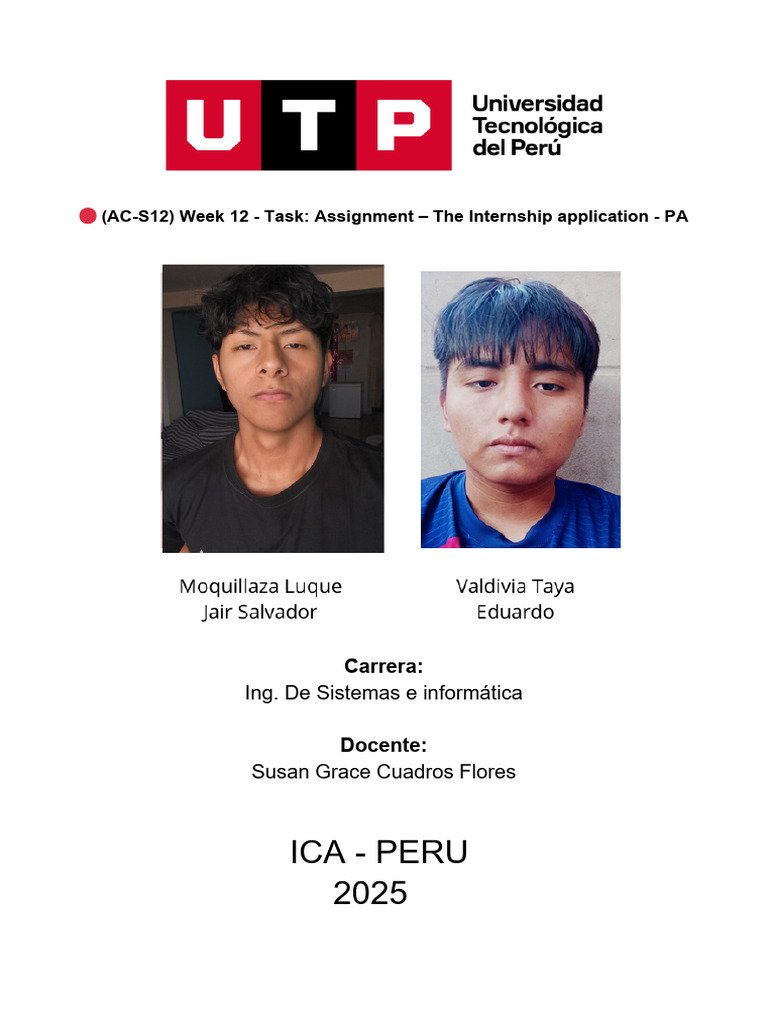 Internship Applications from Peru Students | PDF