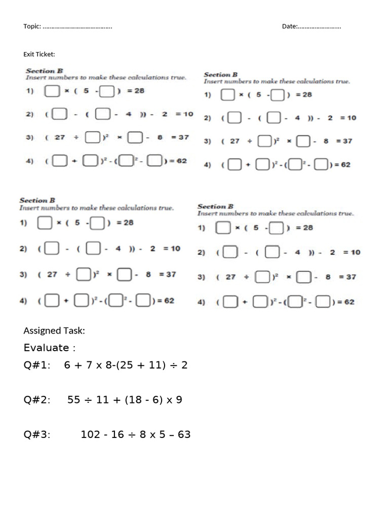 BODMAS | PDF