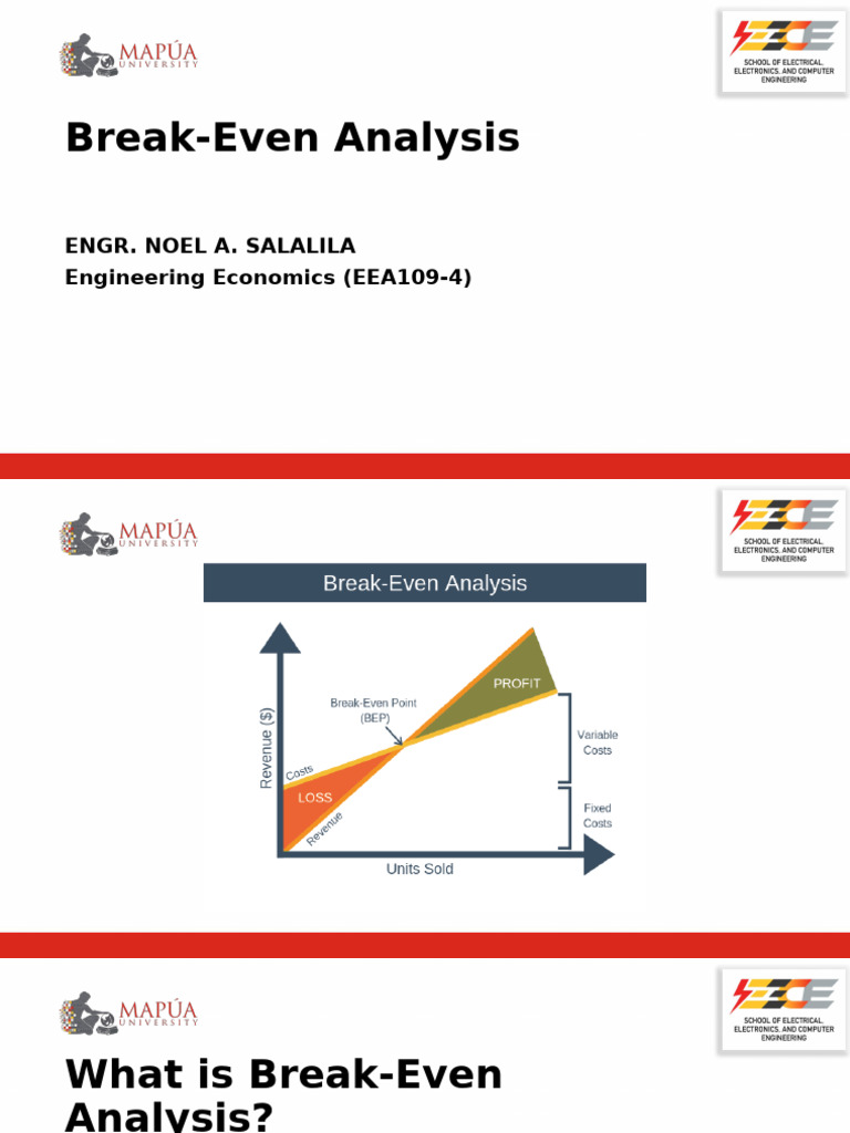 Break-Even Analysis in Engineering Economics | PDF | Profit (Economics ...