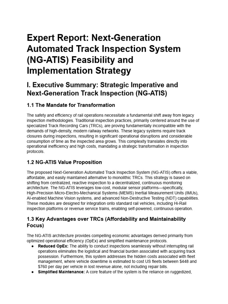 Next-Gen Automated Track Inspection System | PDF | Nondestructive ...
