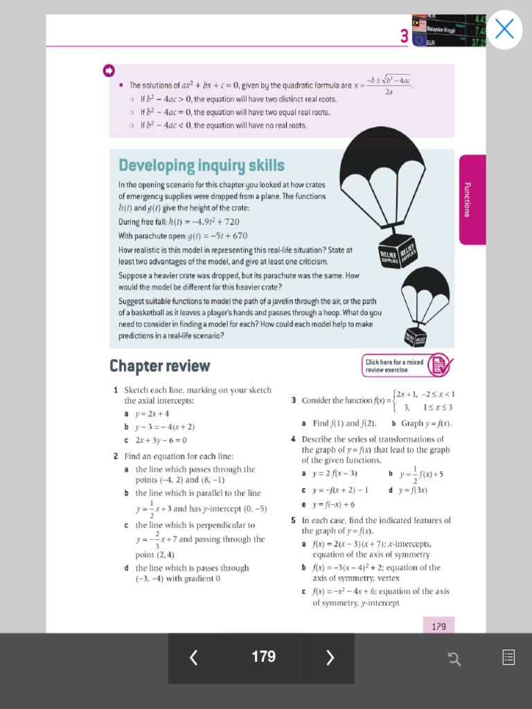 IB Mathematics Analysis and Approaches SL 3 | PDF