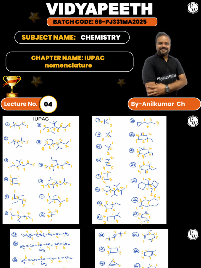 IUPAC Nomenclature in Chemistry | PDF