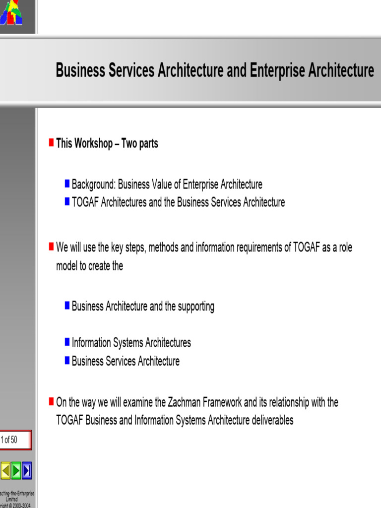 Business Services Architecture and Enterprise Architecture | PDF ...