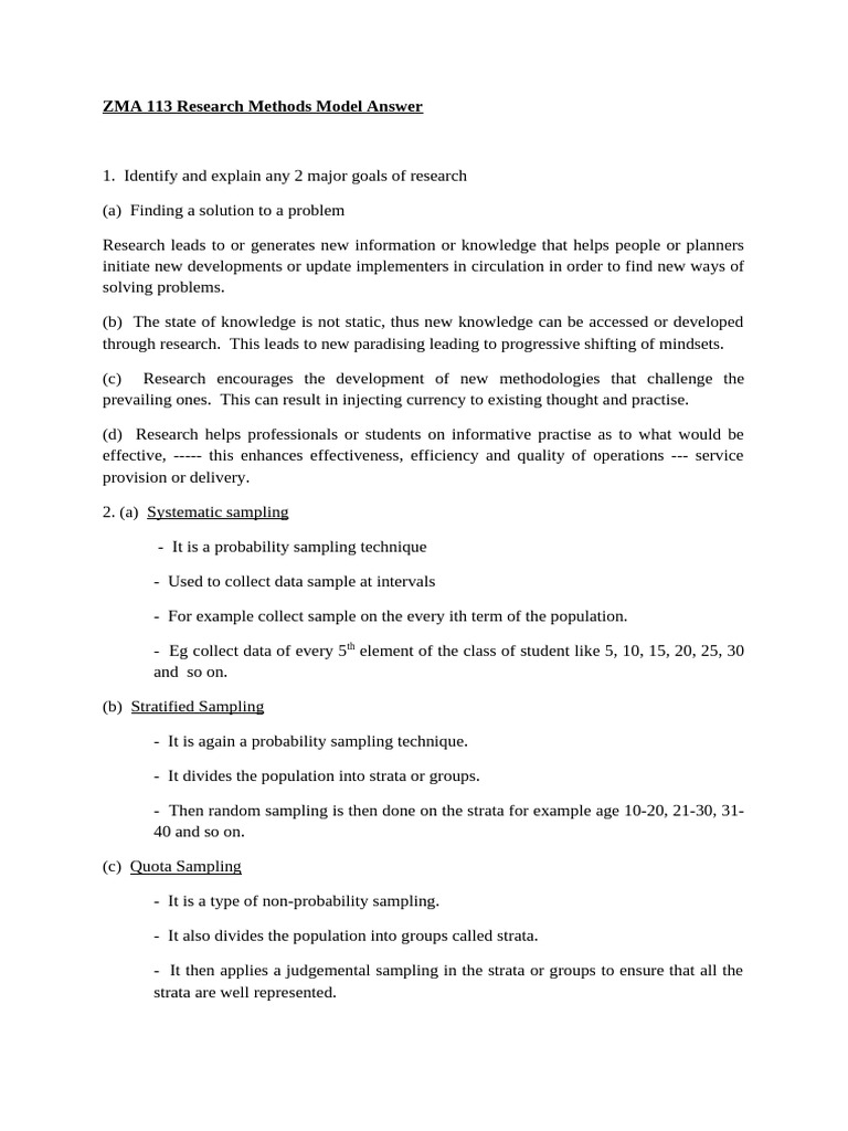Research Methods Overview and Techniques | PDF | Sampling (Statistics ...