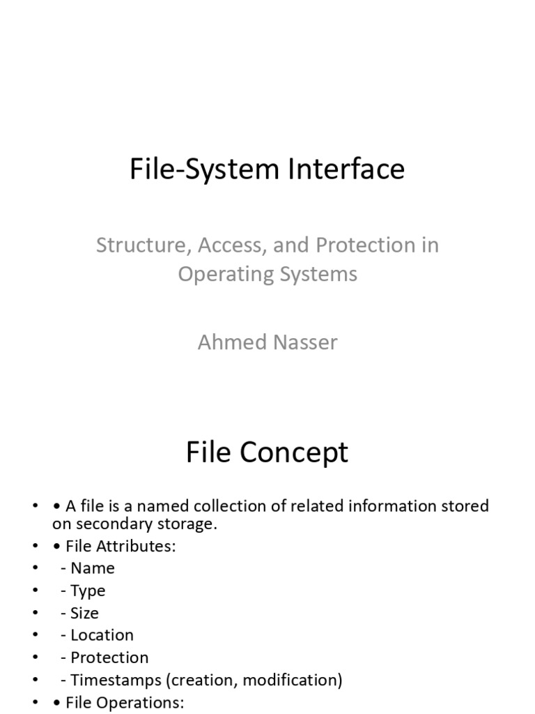 File System Interface Presentation | PDF