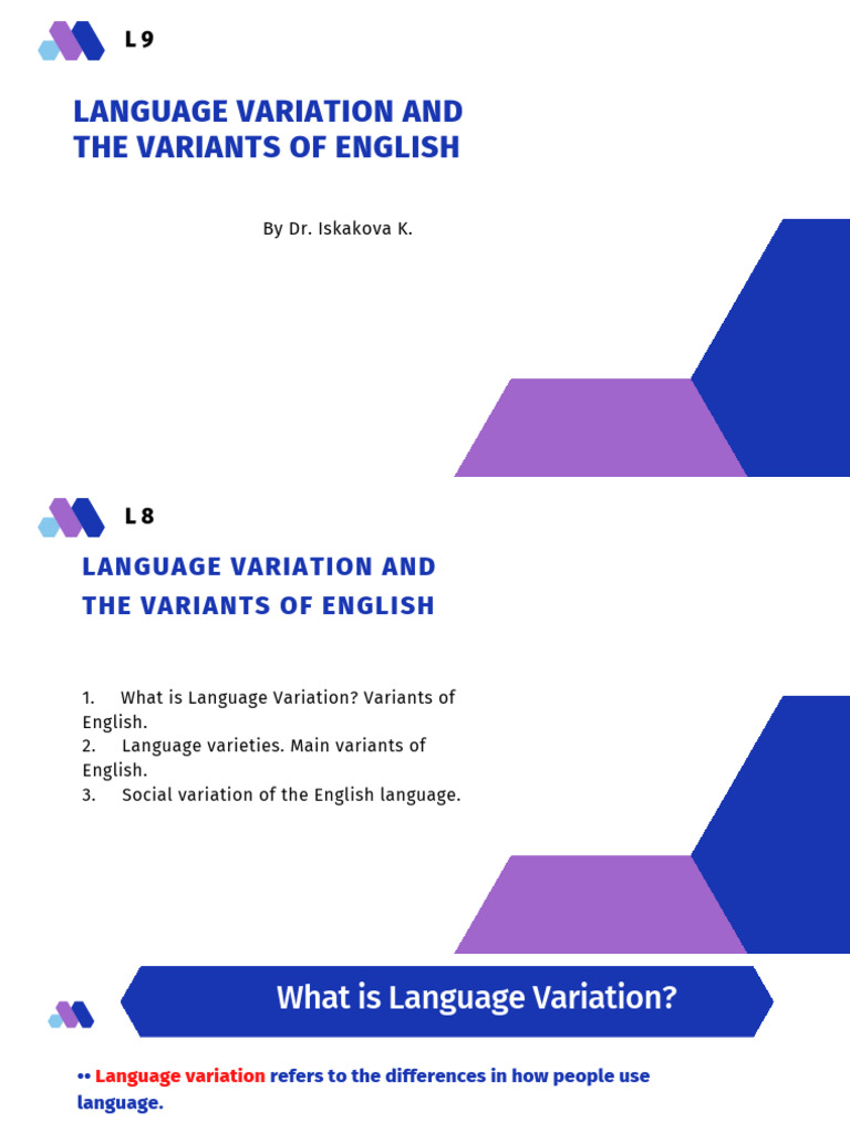 Variants of English and Language Variation | PDF | English Language ...