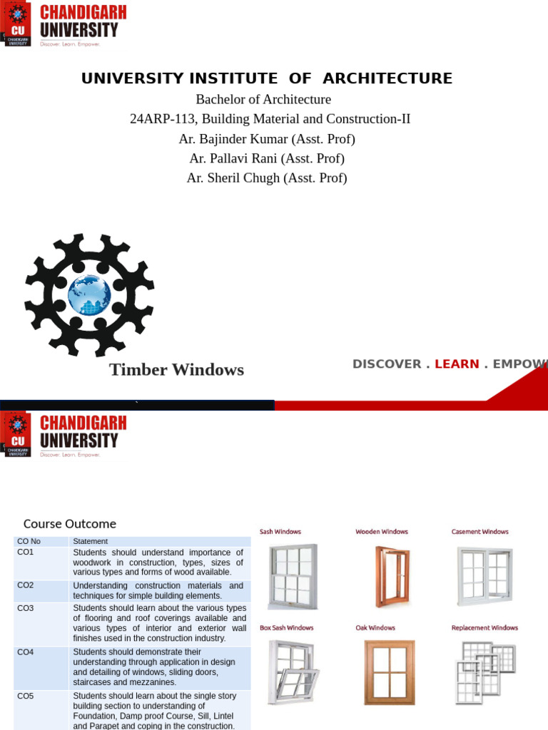 Timber Windows: Types & Specifications | PDF | Window | Architectural ...
