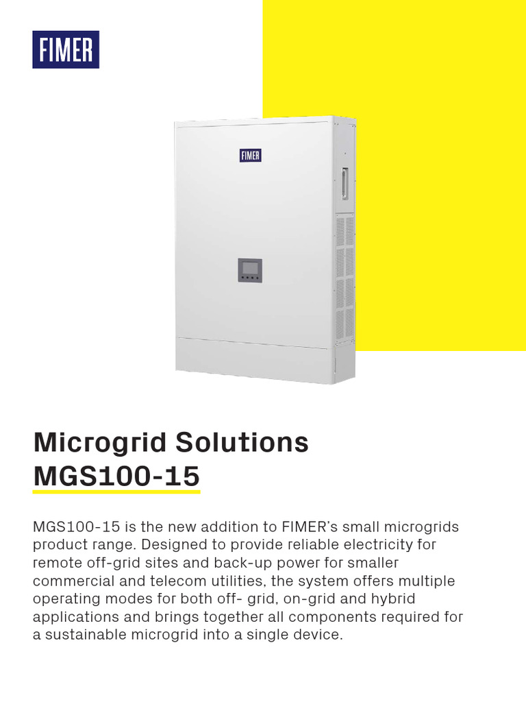 FIMER MGS100-15 Microgrid System Overview | PDF | Photovoltaic System ...