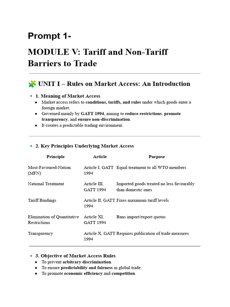 Itl | PDF | Non Tariff Barriers To Trade | Market Access