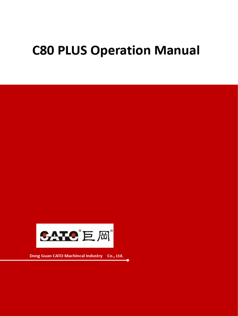 C80 Plus System Program Operation Manual | PDF | Cursor (User Interface ...