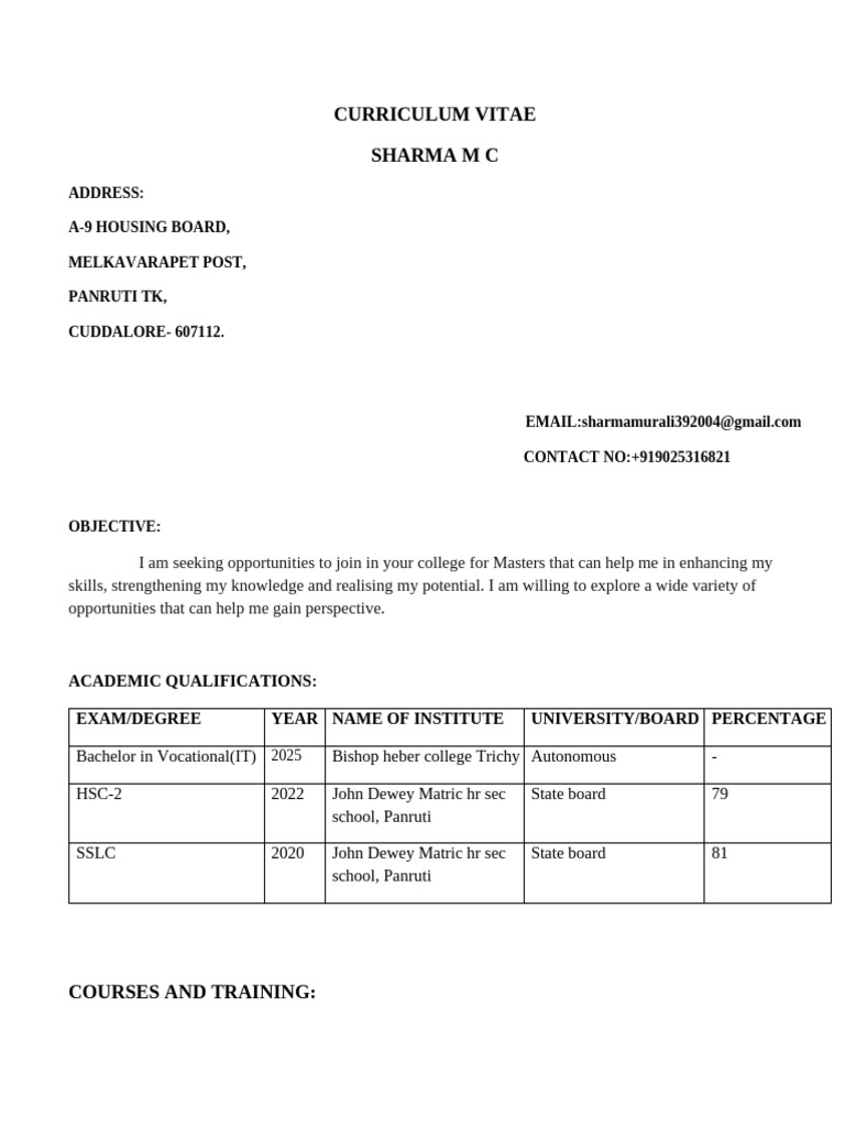 CV-Format | PDF