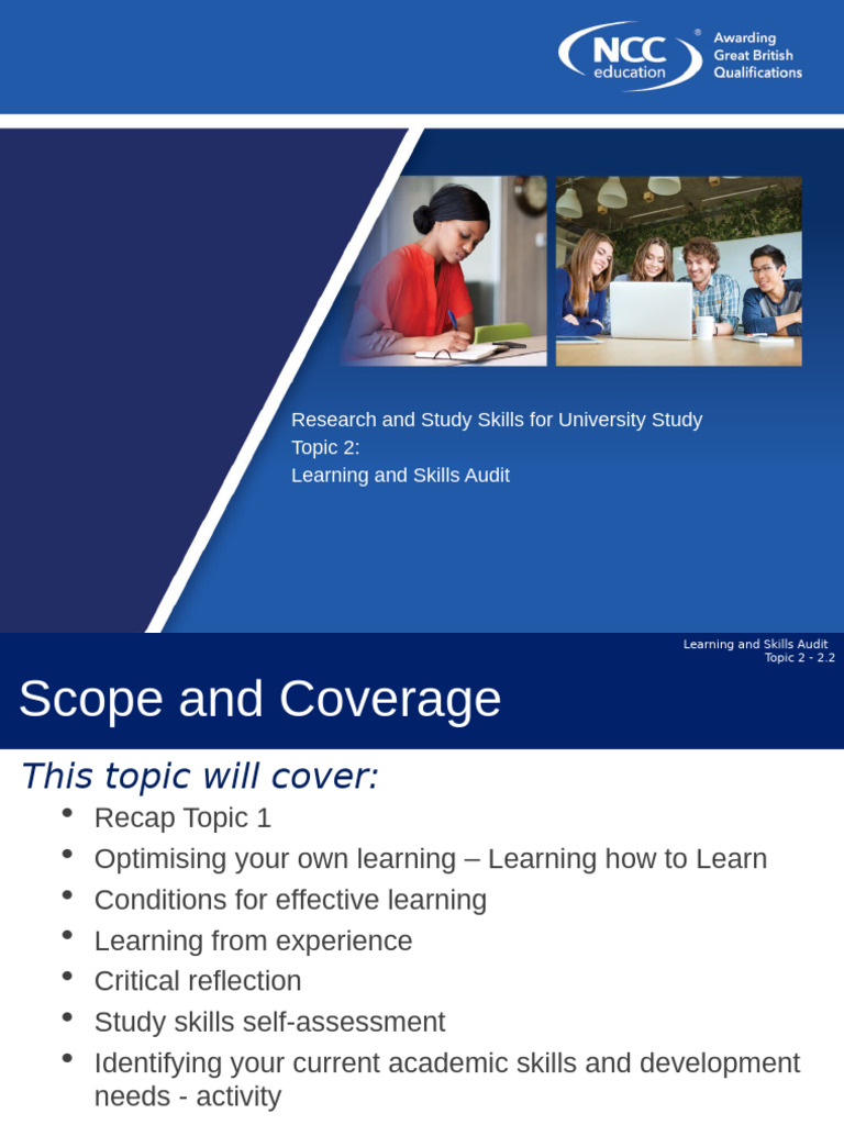 Learning and Skills Audit Guide | PDF | Learning | Study Skills