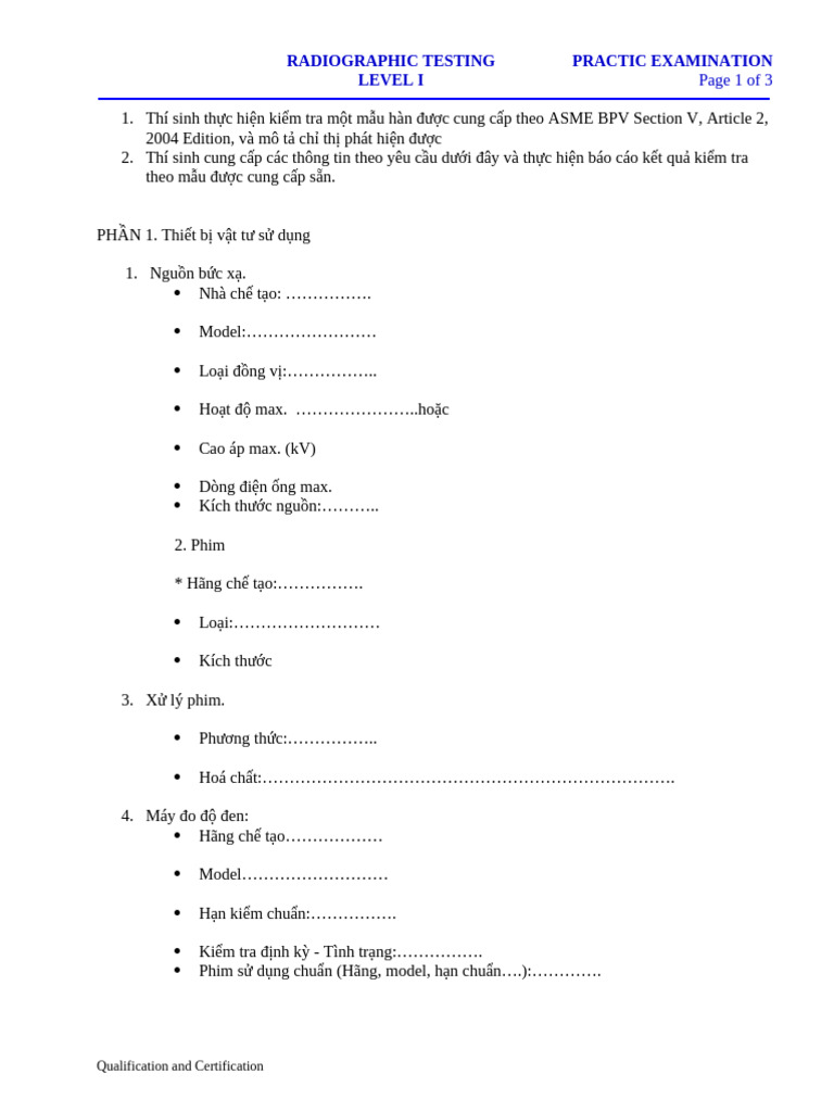 RT Level I Prac | PDF
