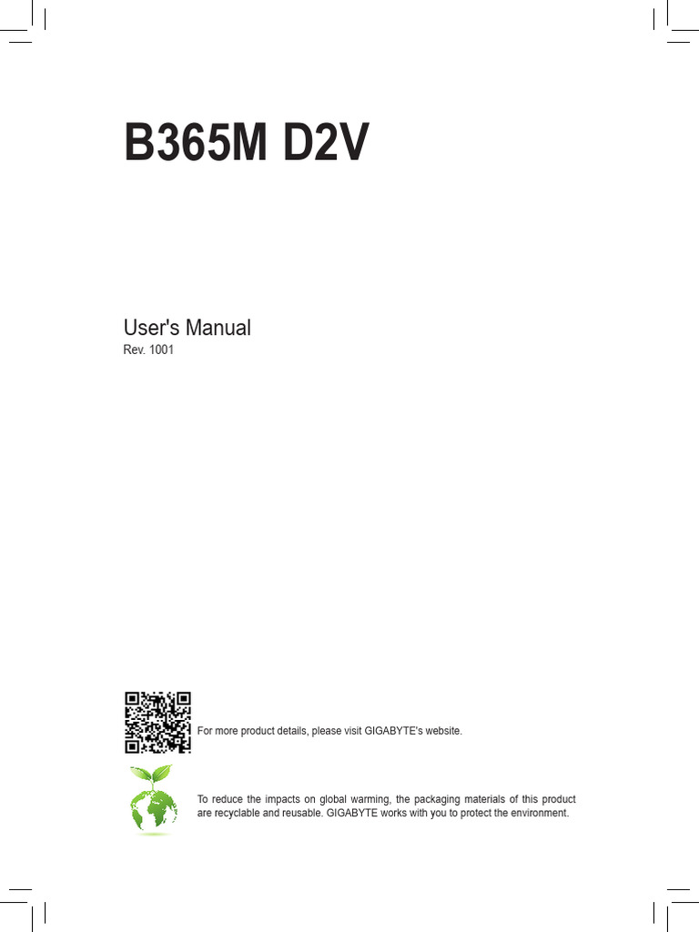 MB Manual b365m-d2v e | PDF | Usb | Solid State Drive