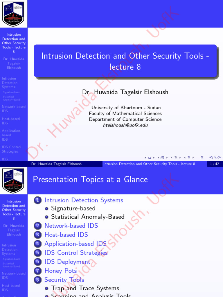 Intrusion Detection Systems Overview | PDF | Security | Cyberwarfare