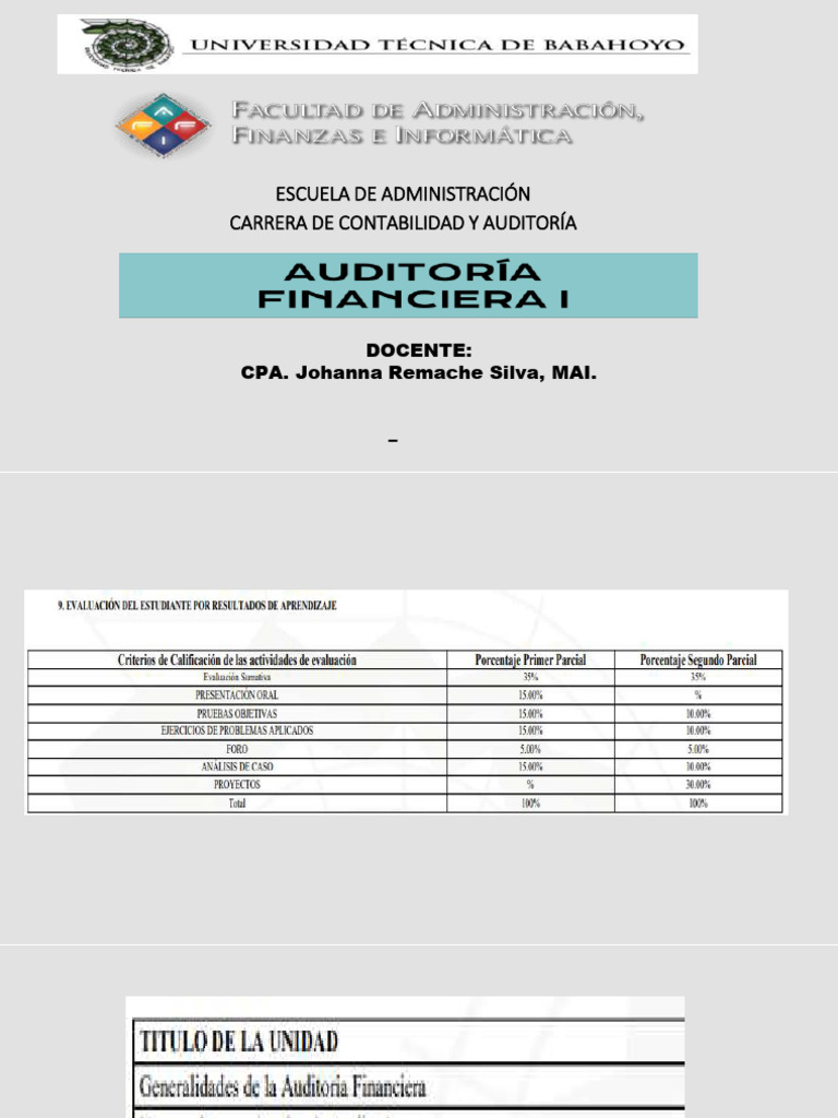 Conceptos Clave de Auditoría Financiera | PDF | Auditoría | Estado ...