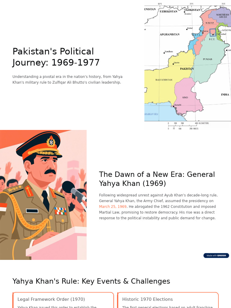 Pakistans Political Journey 1969 1977 | PDF | Zulfikar Ali Bhutto ...