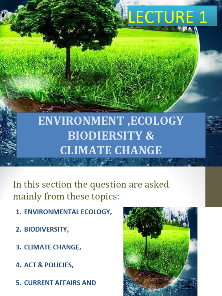 Environmental Ecology and Climate Change Insights | PDF | Ecosystem ...