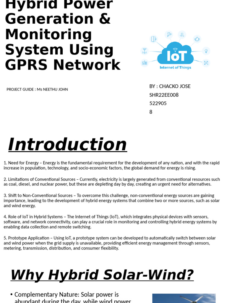 IoT-Enabled Hybrid Power System | PDF | Internet Of Things | Arduino