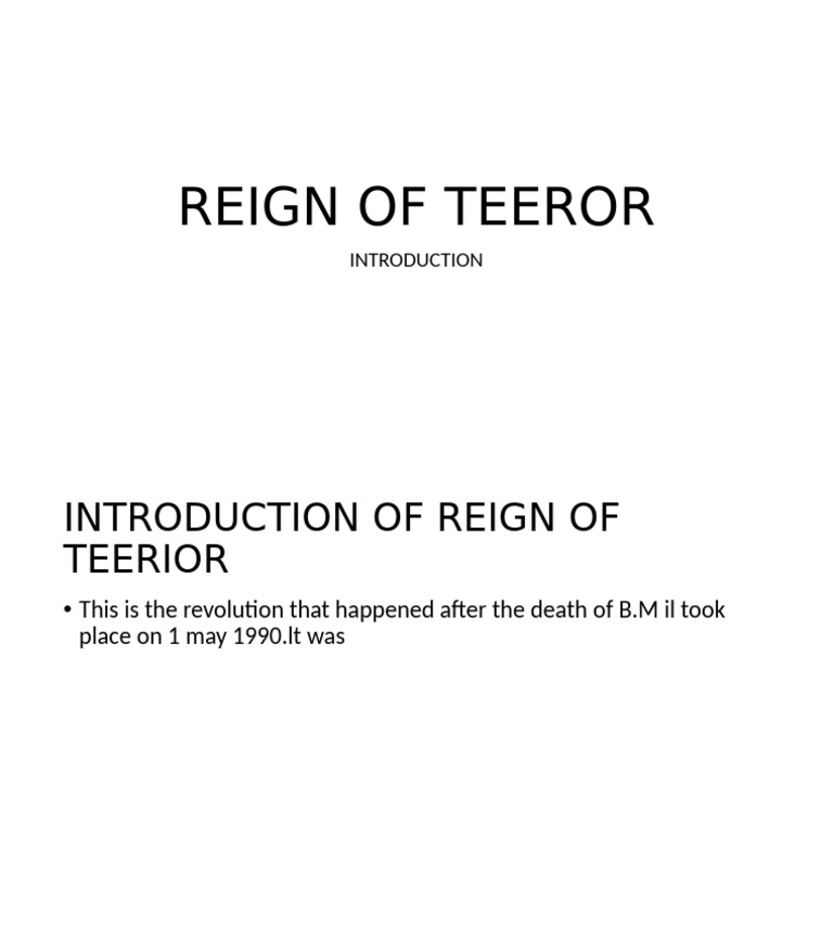 Reign of Teeror | PDF