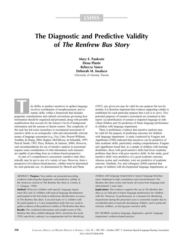 The Diagnostic and Predictive Validity o | PDF | Validity (Statistics ...