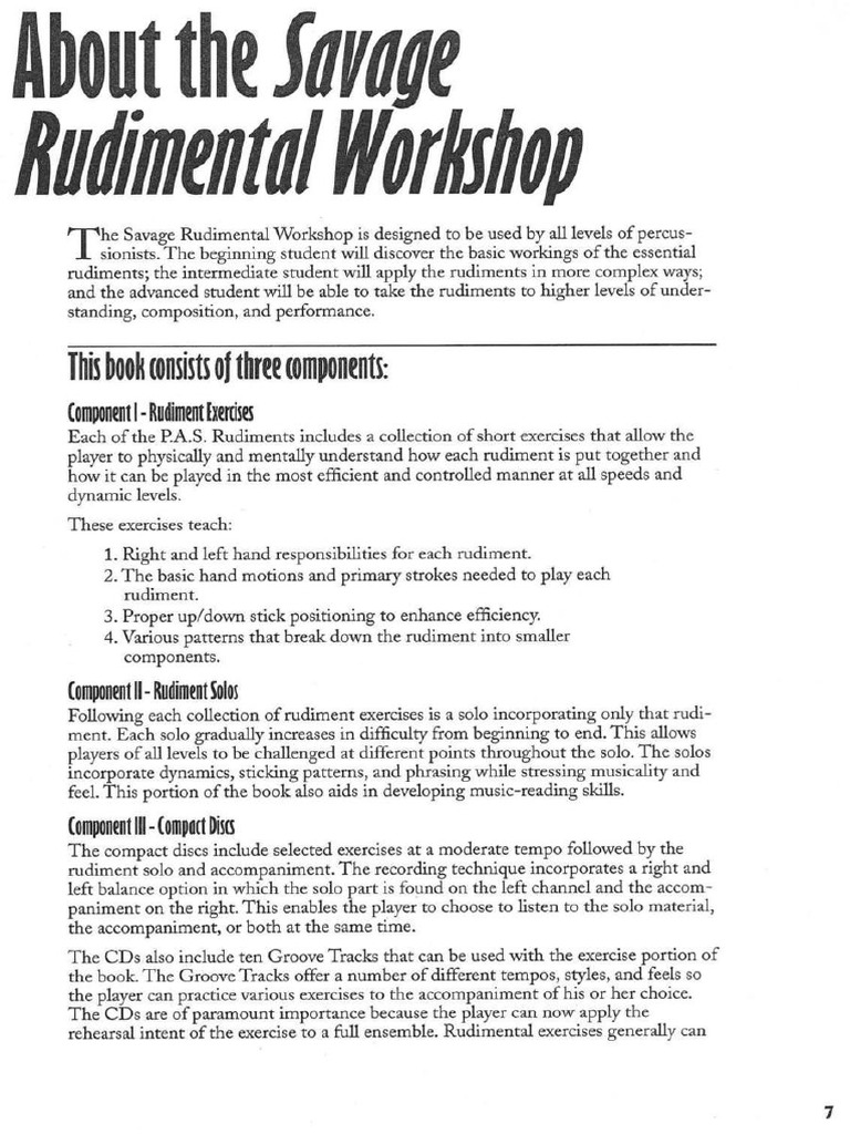 Pdfcoffeecom 299473639 Matt Savage Rudimental Workshoppdf PDF Free | PDF