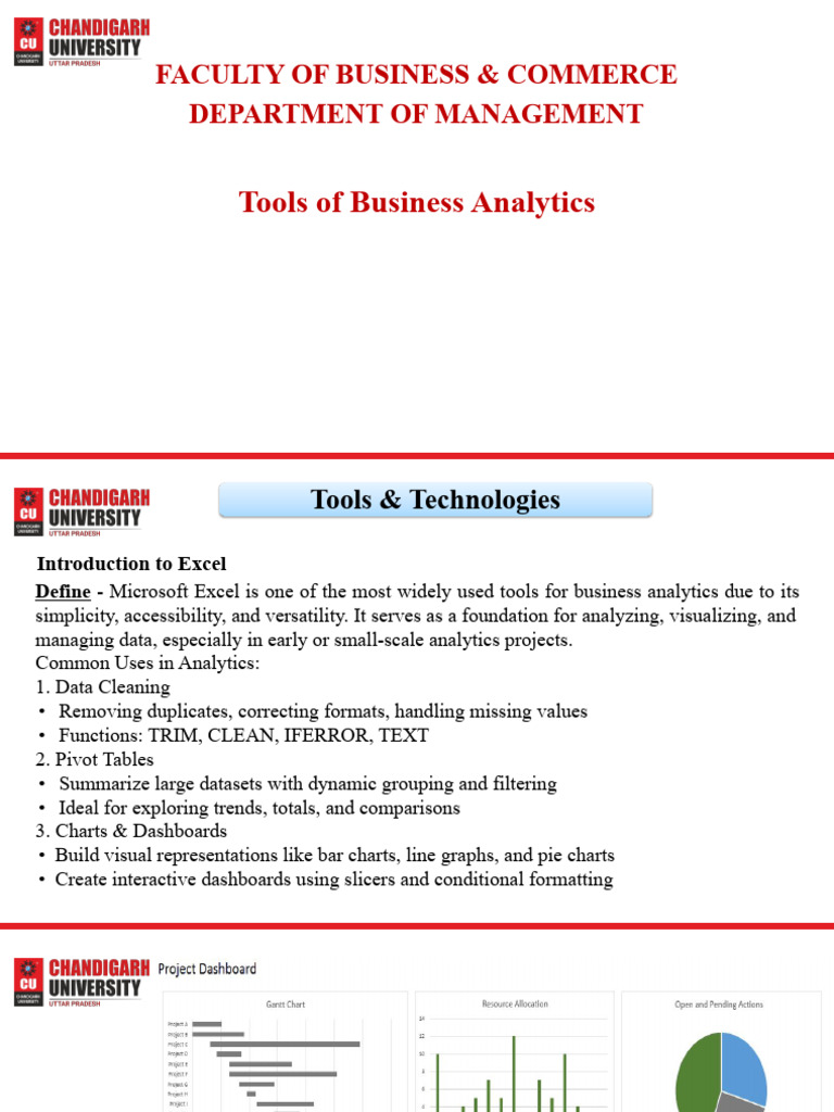 Essential Tools for Business Analytics | PDF | Analytics | Business ...