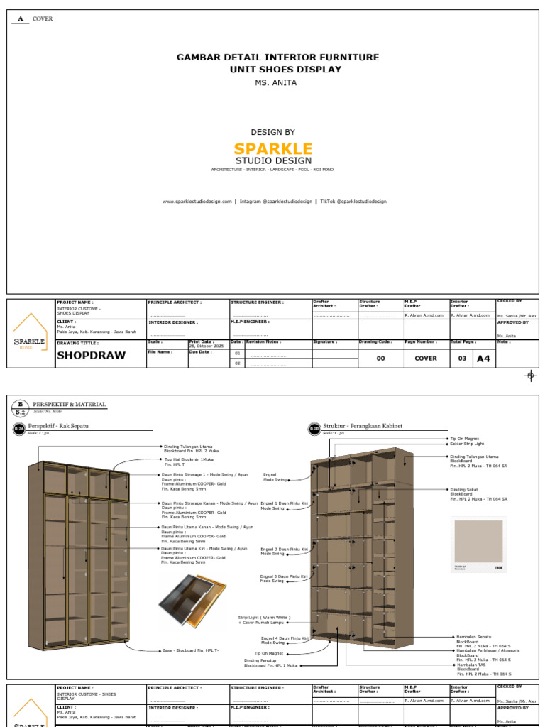 Custom Shoe Display Interior Design | PDF | Engineering | Technical Drawing