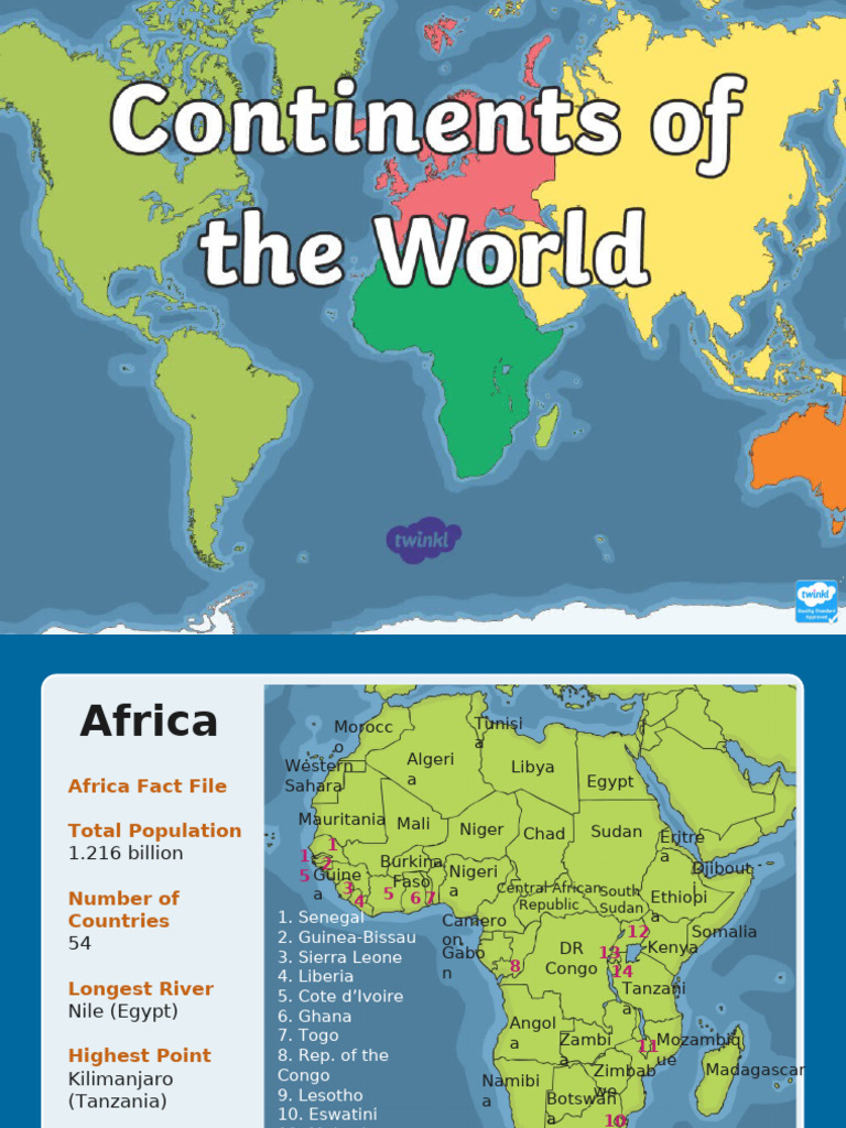 T G 309 Ks1 Geography Continents of The World Fact Powerpoint Ver 2 ...