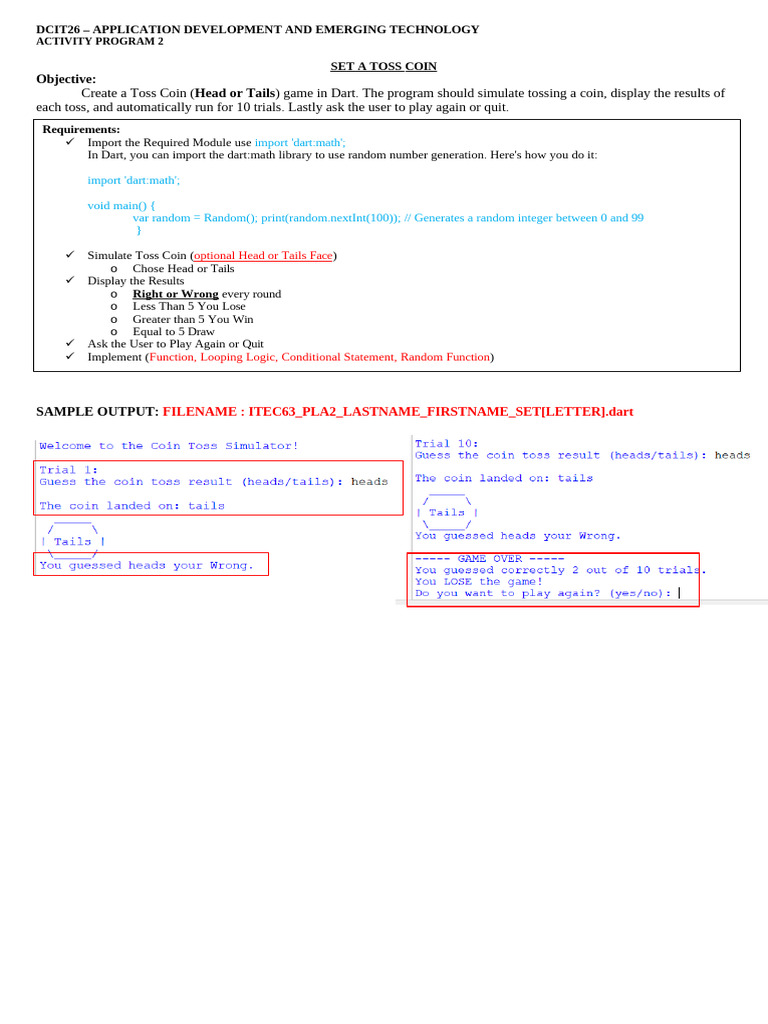 Activity2 Using Dart 1 | PDF