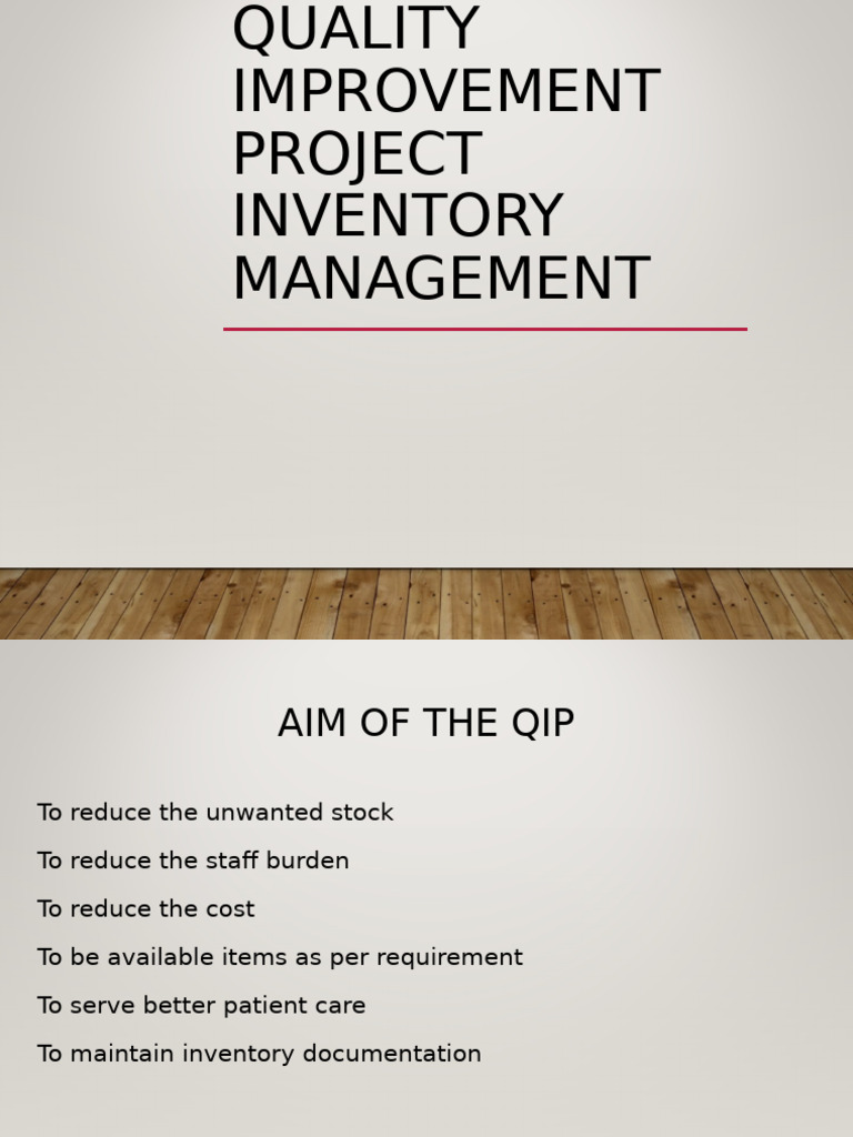 Inventory QIP | PDF