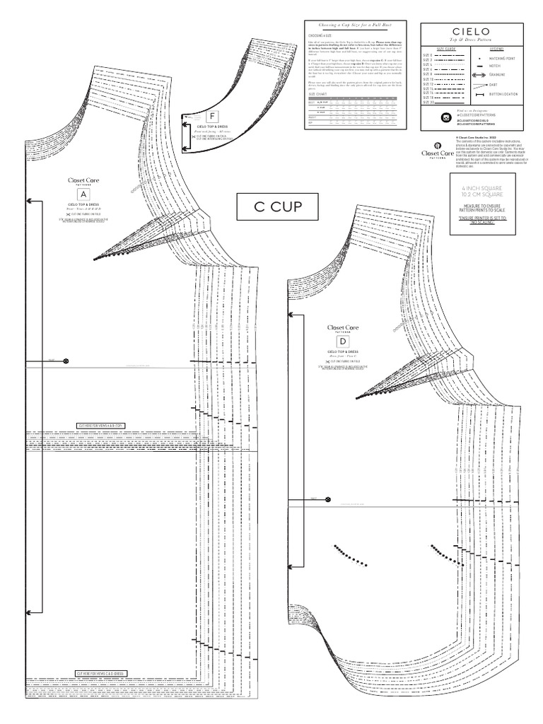 Cielo Top & Dress Sewing Pattern Guide | PDF | Fashion | Clothing