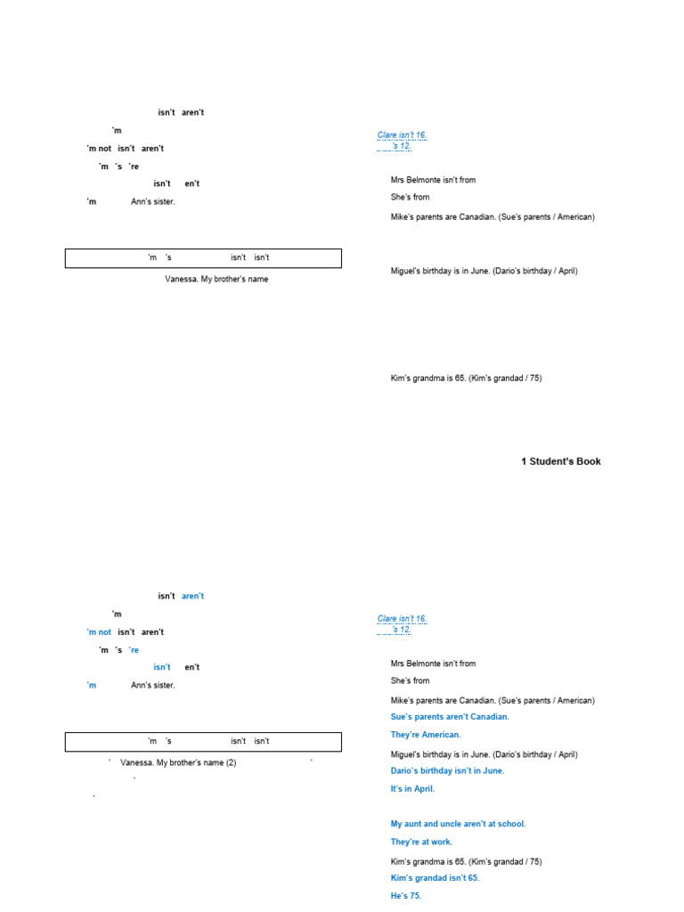 Present Simple Grammar Exercises | PDF | Family | Kinship And Descent