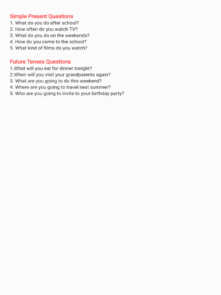 Speaking Questions | PDF