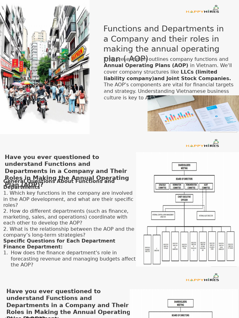 Company Functions in Annual Operating Plan | PDF | Performance ...