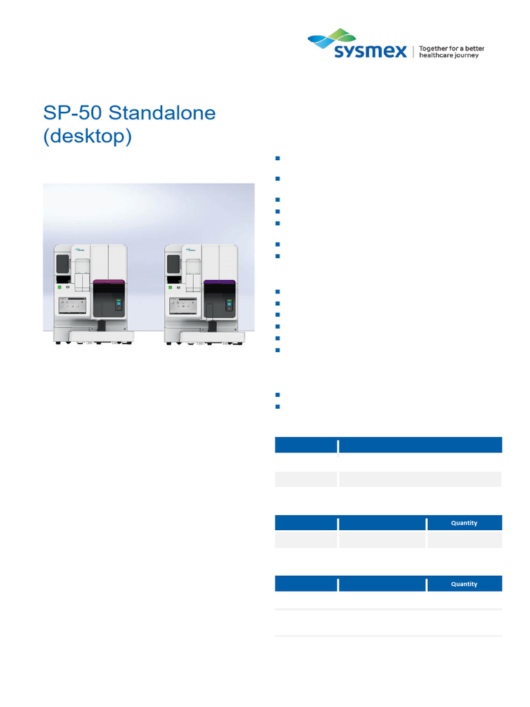 Sysmex SP-50 Automated Slide System | PDF | Staining