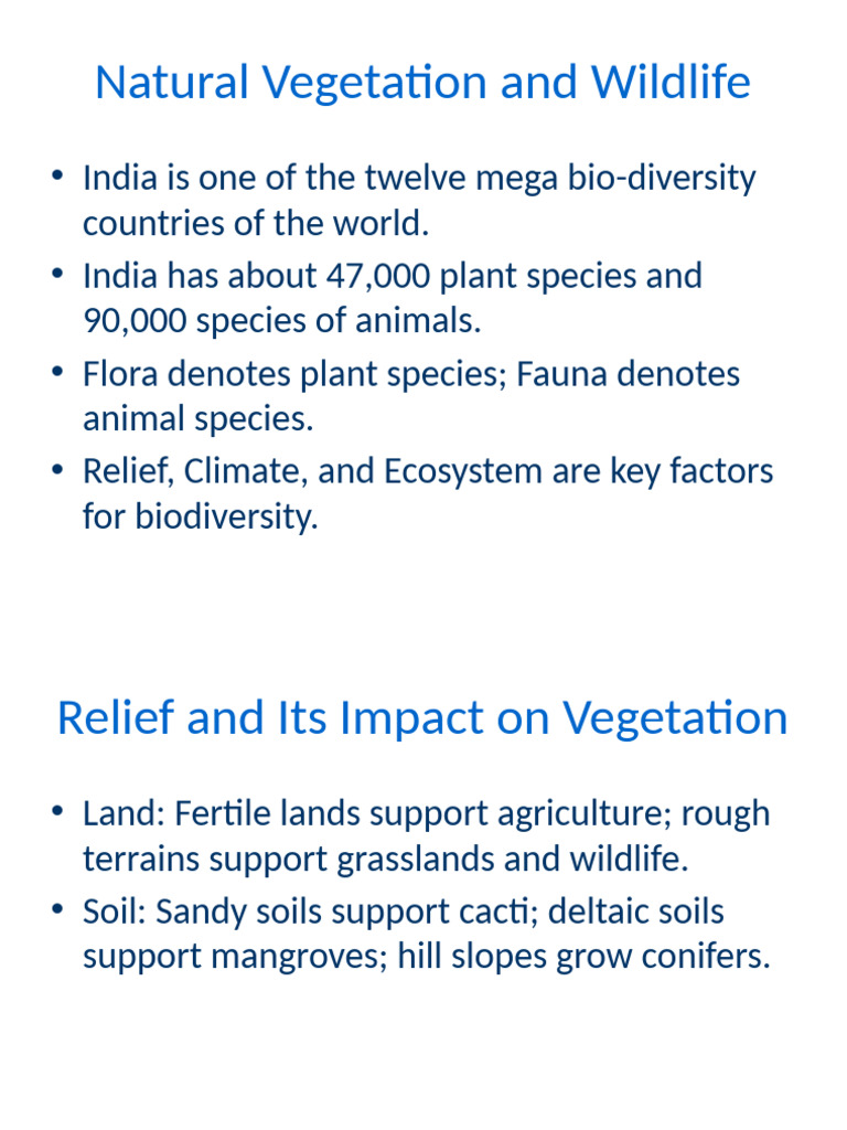 Natural Vegetation and Wildlife Colorful | PDF | Forests | Tropics