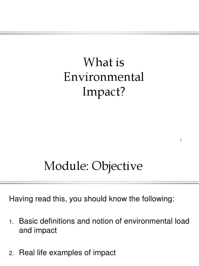 What Is Environmental Impact? PDF N Ox Waste