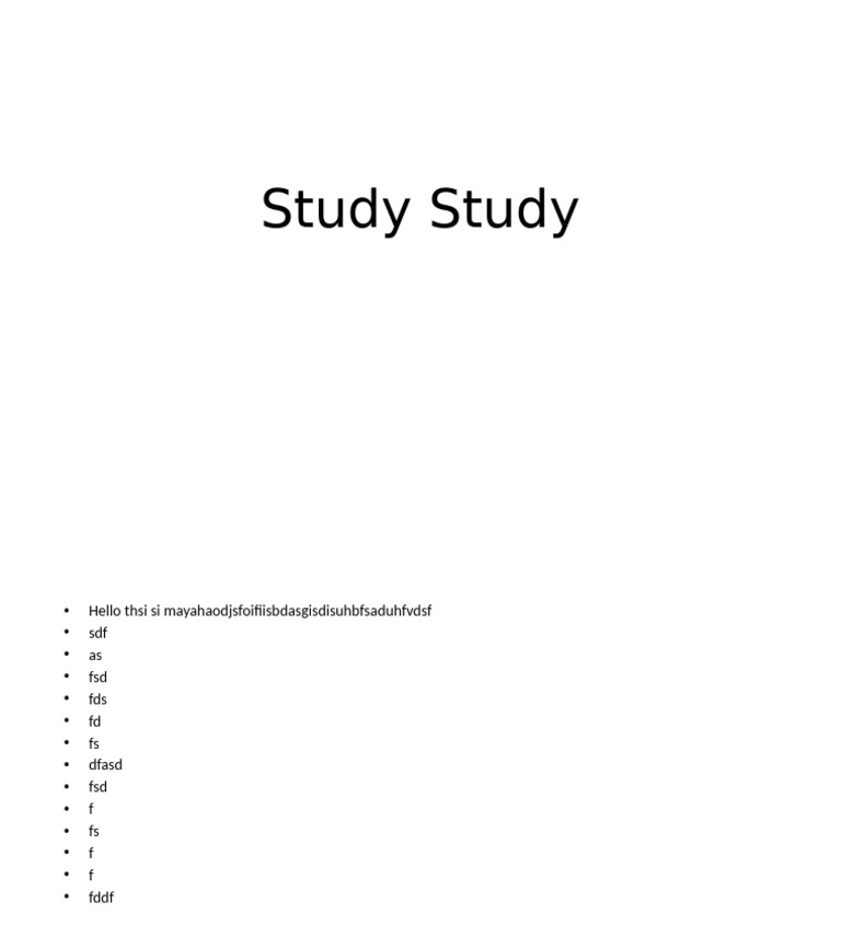 Study Study | PDF