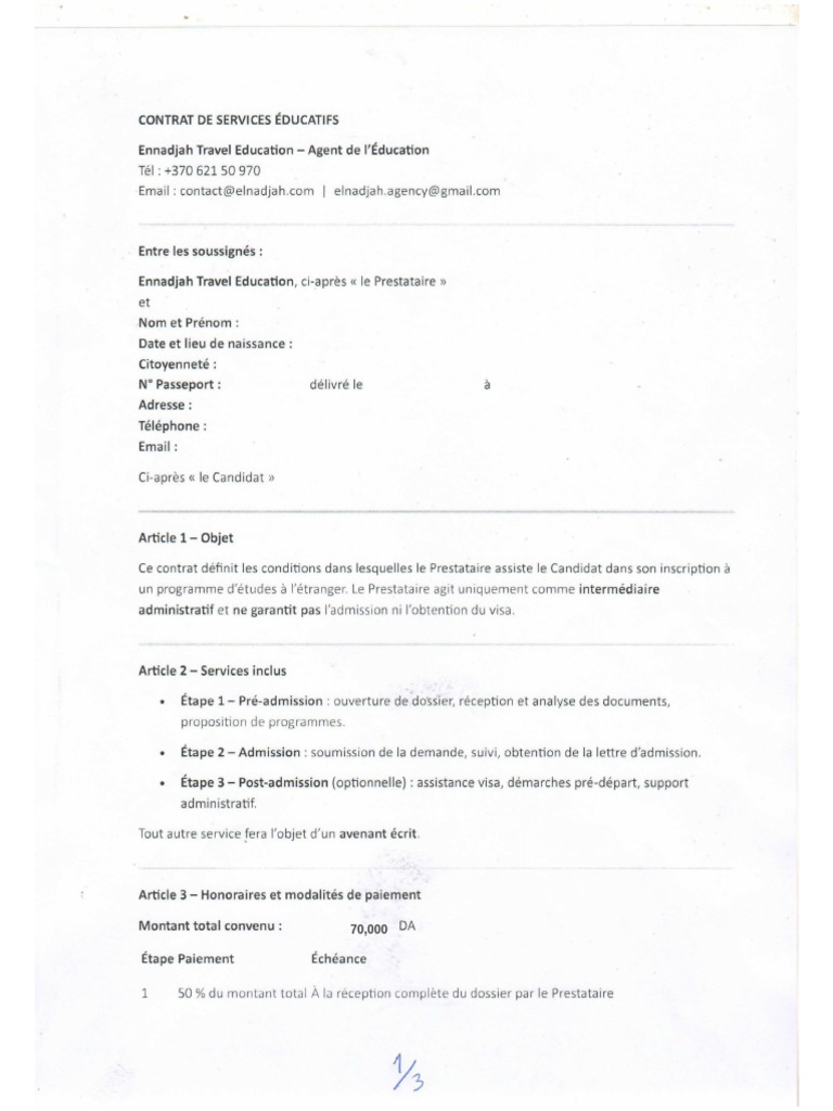 FR Contract | PDF