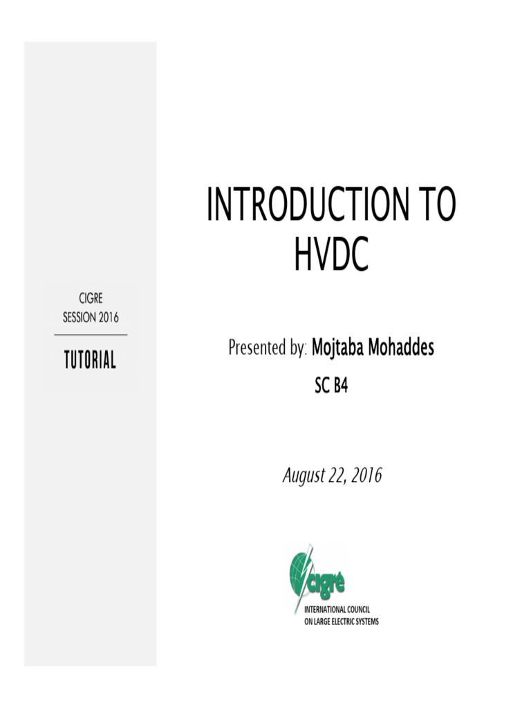 Introduction to HVDC Technology | PDF | High Voltage Direct Current ...