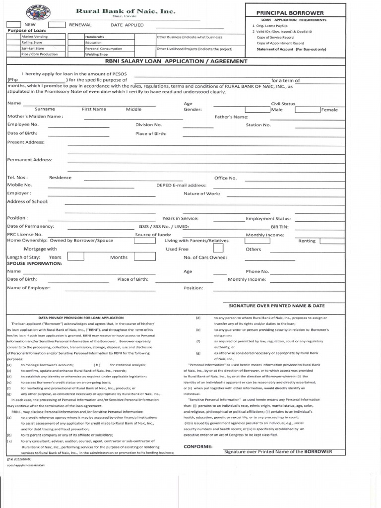 DepEd Application Form | PDF