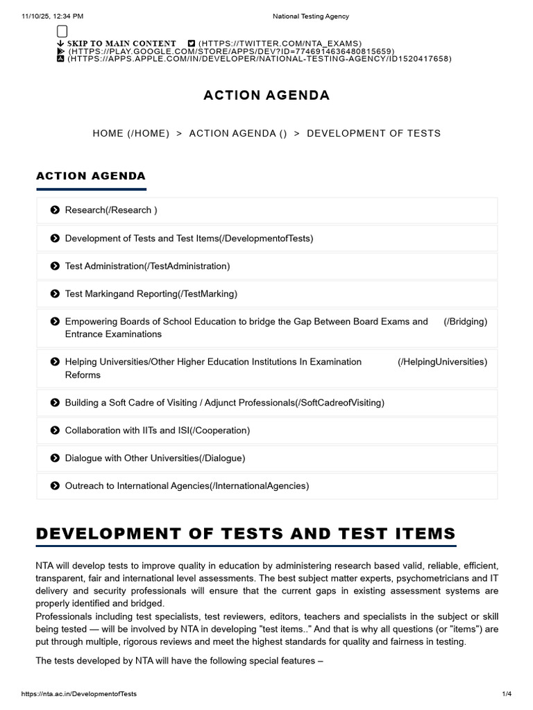 NTA Test Development Process Explained | PDF | Psychometrics | Multiple ...
