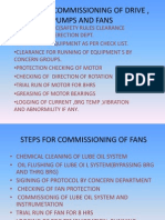 Steps For Commissioning of Drive, Pumps and